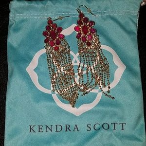 Kendra Scott Pink/Gold Dangle earrings